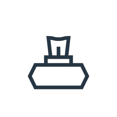 Vektör simgesini siler. Kurgulanabilir felç. Web ve mobil uygulamalarda kullanmak için doğrusal simgeyi siler, logo, yazdırma ortamı. İnce çizgili çizim. Vektör izole çizimi.