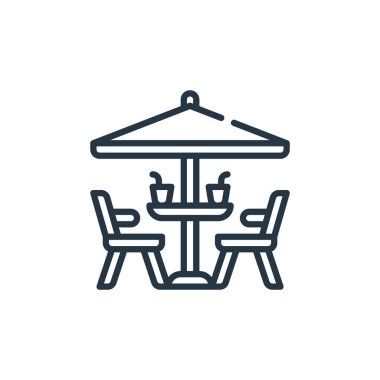 tablo vektör simgesi. Düzenlenebilir felç. tablo lineer sembolü web ve mobil uygulamalar, logo, yazdırma ortamı için. İnce çizgili çizim. Vektör izole çizimi.