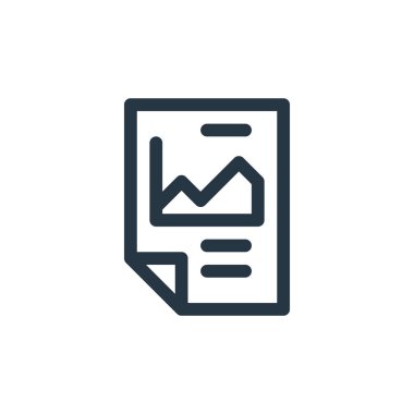 İstatistik vektör simgesi. İstatistiksel düzeltilebilir felç. Web ve mobil uygulamalarda kullanım için istatistiksel doğrusal sembol, logo, yazdırma ortamı. İnce çizgili çizim. Vektör izole çizimi.