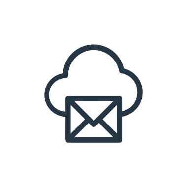 e- posta vektör simgesi. e-posta ile düzenlenebilir. Web ve mobil uygulamalarda kullanmak için e-posta doğrusal sembolü, logo, yazdırma ortamı. İnce çizgili çizim. Vektör izole çizimi.