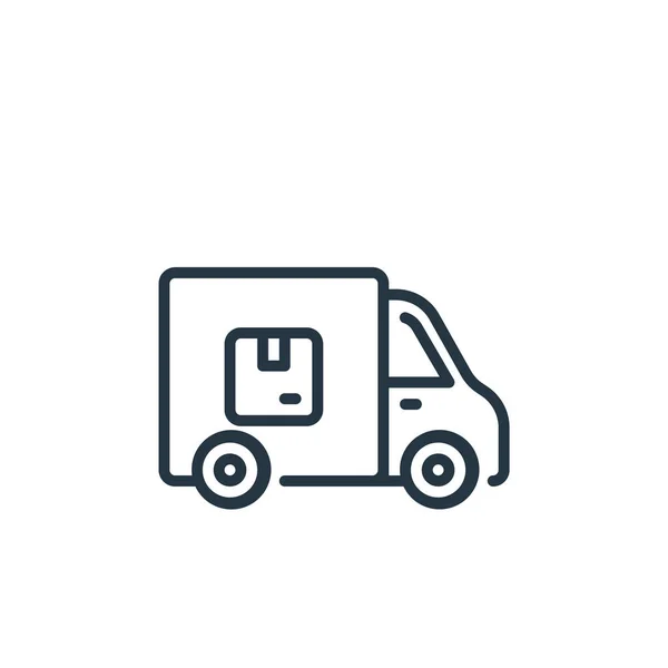 Vrachtwagenvector Icoon Een Instelbare Beroerte Truck Lineair Symbool Voor Gebruik — Stockvector