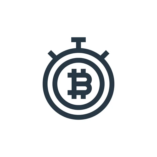 Ícone Vetorial Bitcoin Bitcoin Curso Editável Bitcoin Símbolo Linear Para —  Vetores de Stock