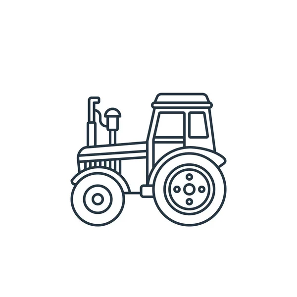 Icône Vectorielle Tracteur Tracteur Course Modifiable Symbole Linéaire Tracteur Pour — Image vectorielle