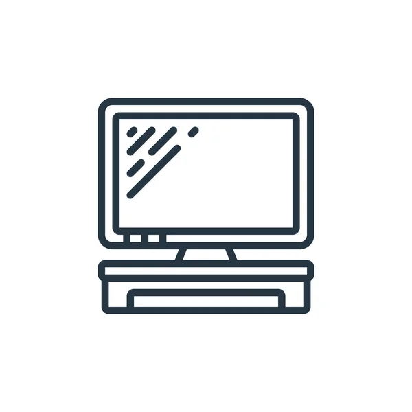 Ikona Wektora Ekranu Komputera Edytowalny Skok Ekranu Komputera Symbol Liniowy — Wektor stockowy