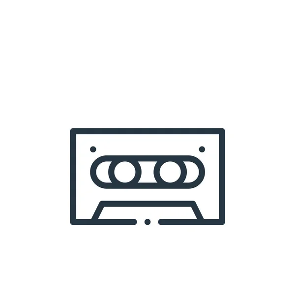 Kassettenbandvektorsymbol Kassettenkassette Editierbarer Strich Lineares Kassettenband Symbol Für Den Einsatz — Stockvektor