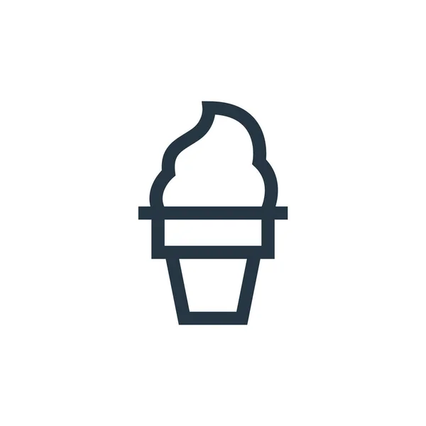 Ice Cream Vector Icon Ice Cream Editable Stroke Ice Cream — Stock Vector