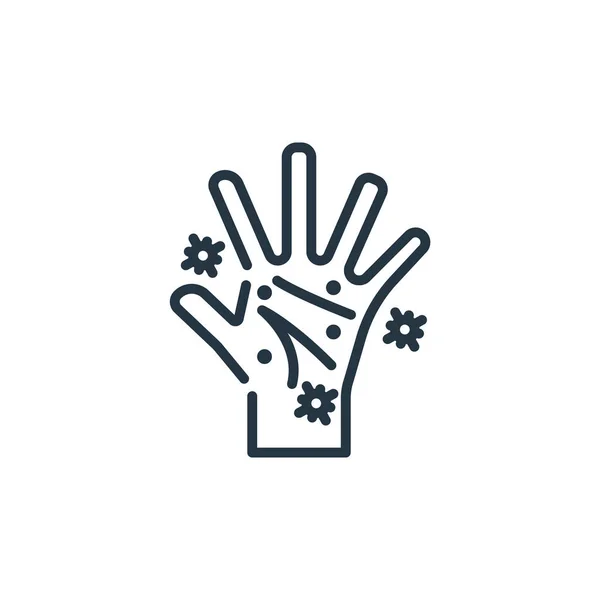 Ikona Wektora Dłoni Ręcznie Edytowalny Udar Ręczny Symbol Liniowy Stosowania — Wektor stockowy
