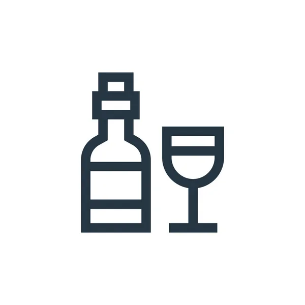 Wijnfles Vector Pictogram Wijnfles Aanpasbare Beroerte Lineair Wijnflessensymbool Voor Gebruik — Stockvector