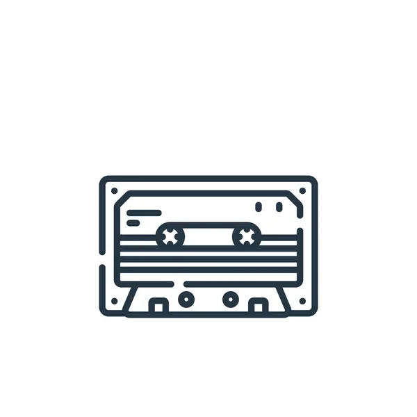 Cassette Vector Icon Cassette Editable Stroke Cassette Linear Symbol Use — Stock Vector