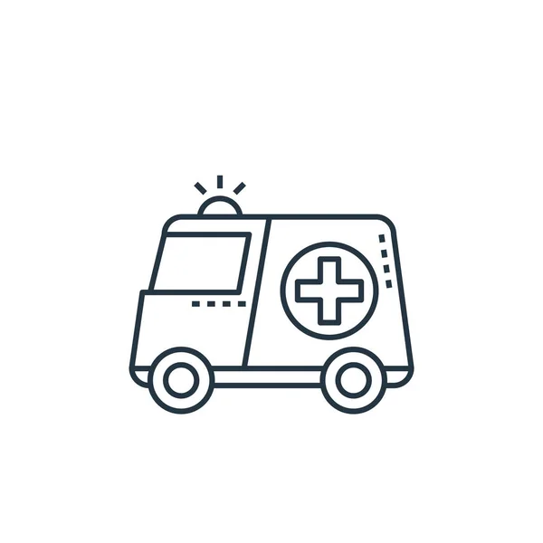 Ambulansikonen Ambulans Redigerbar Stroke Ambulans Linjär Symbol För Användning Webben — Stock vektor