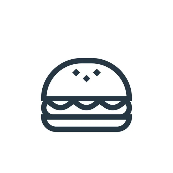 Burger Vectoricoon Burger Bewerkbare Beroerte Burger Lineair Symbool Voor Gebruik — Stockvector