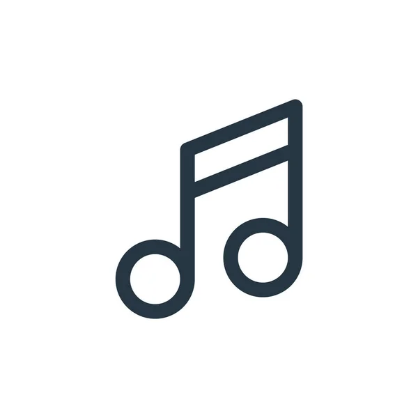 Musik Vektor Symbol Musik Editierbarer Strich Musik Lineares Symbol Für — Stockvektor