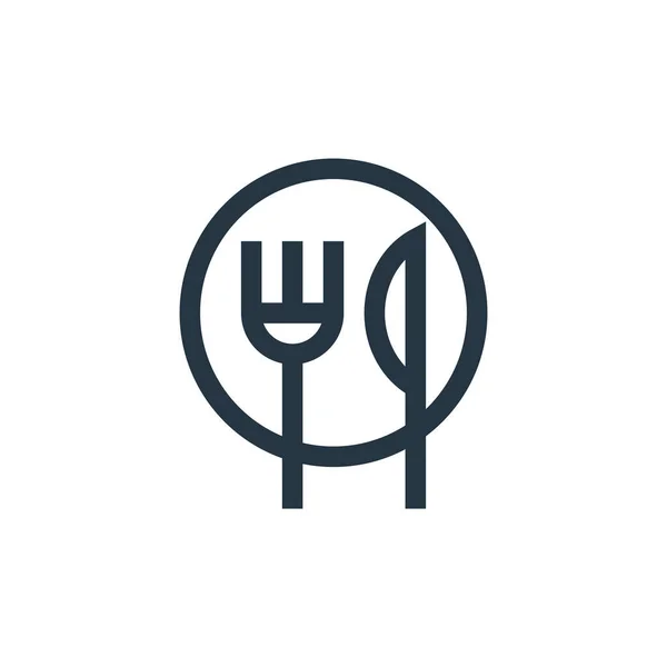 Иконка Вектора Еды Пищевой Инсульт Пищевой Линейный Символ Использования Веб — стоковый вектор