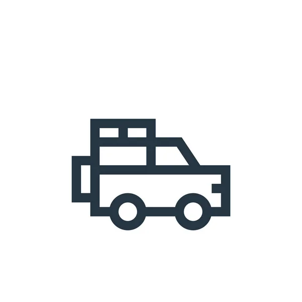 Jeep Vektorová Ikona Jeep Upravitelná Mrtvice Jeep Lineární Symbol Pro — Stockový vektor