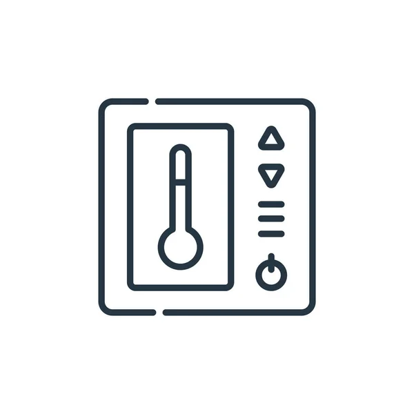 Termosztát Vektor Ikon Termosztát Szerkeszthető Stroke Termosztát Lineáris Szimbólum Web — Stock Vector