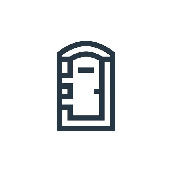 Taşınabilir tuvalet vektörü simgesi. Portatif tuvalet felci. taşınabilir tuvalet lineer sembolü web ve mobil uygulamalar, logo, yazdırma medyası için. İnce çizgili çizim. Vektör izole çizimi.