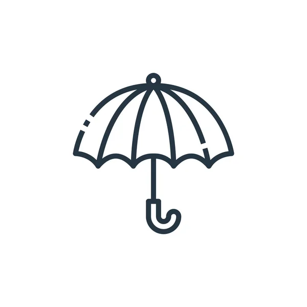 Значок Вектора Зонта Зонтик Редактируемый Инсульт Зонтичный Линейный Символ Использования — стоковый вектор