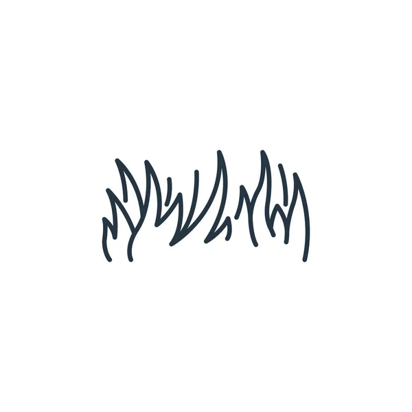 Grass Vector Icon Grass Editable Stroke Grass Linear Symbol Use — Stock Vector