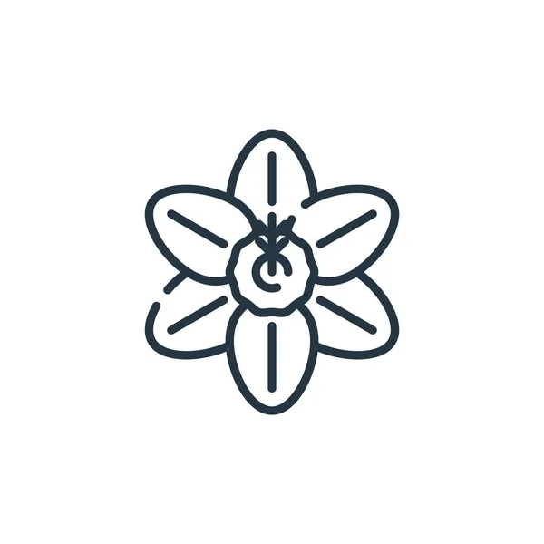 Icône Vectorielle Fleur Touche Fleur Modifiable Fleur Symbole Linéaire Pour — Image vectorielle