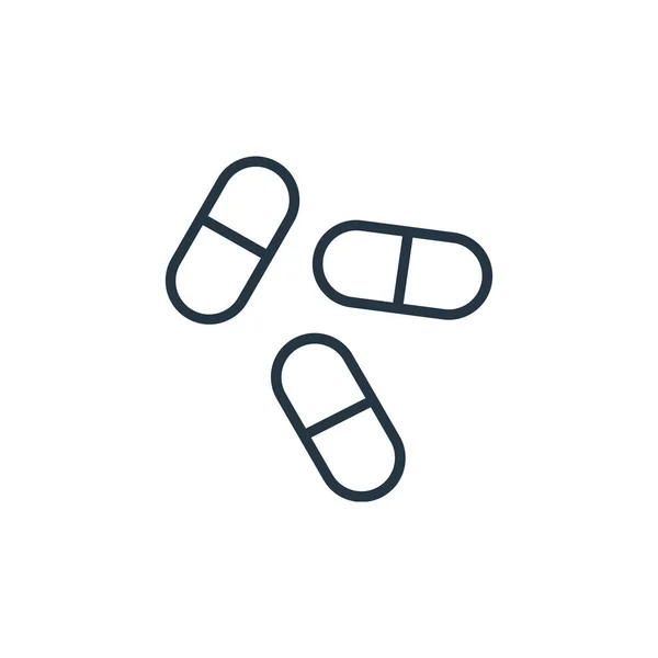 Pills Vector Icon Pills Editable Stroke Pills Linear Symbol Use — Stock Vector