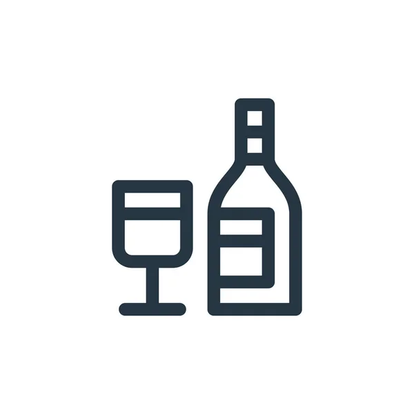 Vin Vektor Ikon Vin Redigerbar Stroke Linjär Symbol För Vin — Stock vektor