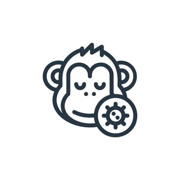 Monkey Vector Icon Monkey Editable Stroke Monkey Linear Symbol Use — Stock Vector