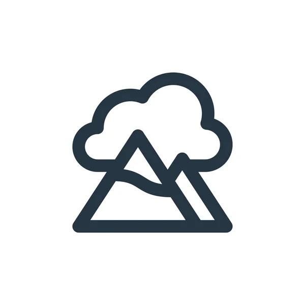 Mountain Vector Icon Mountain Editable Stroke Mountain Linear Symbol Use — Stock Vector