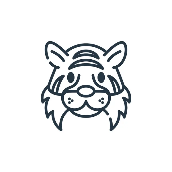 Ikona Wektora Tygrysa Tygrys Edytowalny Udar Symbol Liniowy Tygrysa Stosowania — Wektor stockowy