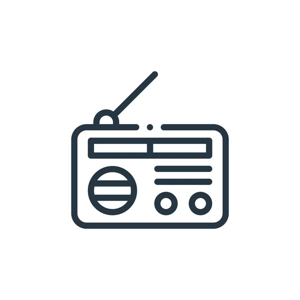 Icono Del Vector Radio Golpe Radio Editable Símbolo Lineal Radio — Vector de stock