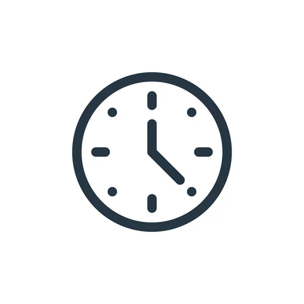 Uhr Vektor Symbol Uhr Bearbeitbarer Schlag Lineares Symbol Für Den — Stockvektor