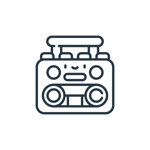 Boombox Vector Icon Boombox Editable Stroke Boombox Linear Symbol Use — Stock Vector