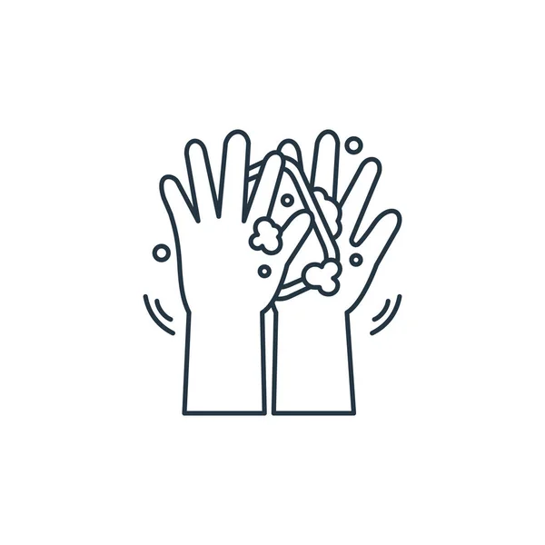 手洗いベクトルアイコン 手洗浄編集可能なストローク Webやモバイルアプリ 印刷メディアで使用するための手洗浄リニアシンボル 細い線のイラスト ベクトル絶縁外形図面 — ストックベクタ