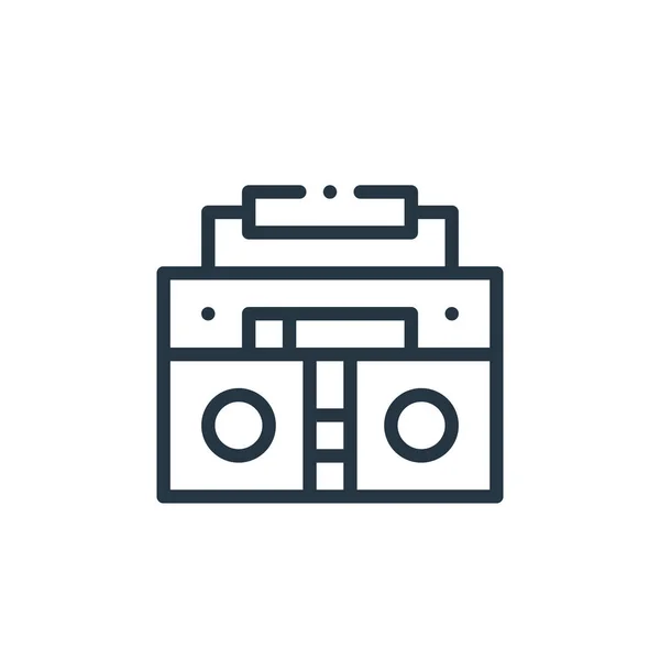 Boombox Vector Icon Boombox Editable Stroke Boombox Linear Symbol Use — Stock Vector