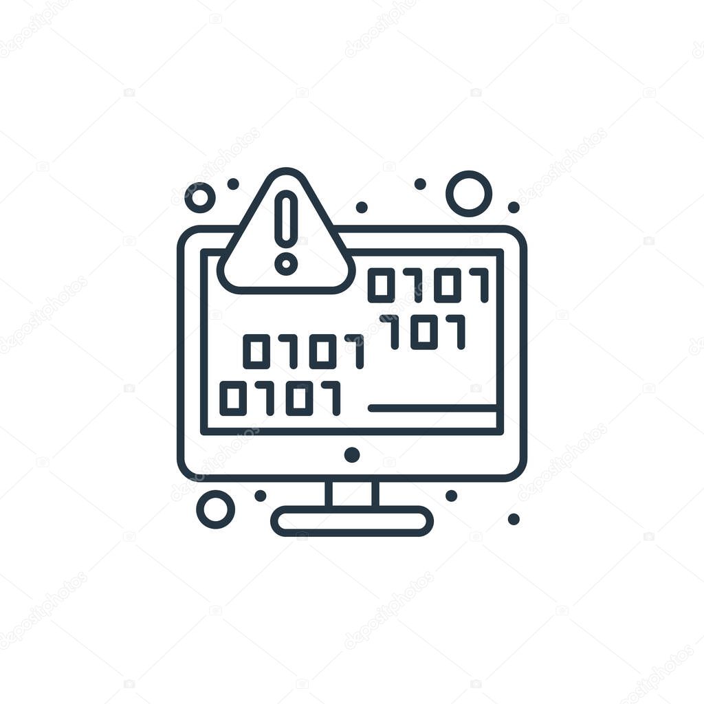data encryption vector icon. data encryption editable stroke. data encryption linear symbol for use on web and mobile apps, logo, print media. Thin line illustration. Vector isolated outline drawing.