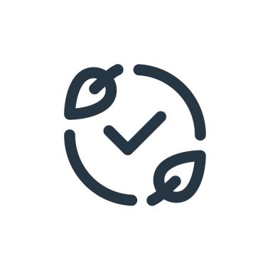 Ekoloji vektör simgesi. Düzenlenebilir ekoloji felci. Web ve mobil uygulamalarda kullanım için ekoloji doğrusal sembolü, logo, yazdırma medyası. İnce çizgili çizim. Vektör izole çizimi.