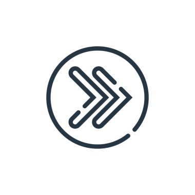 sağ vektör simgesi. doğru düzenlenebilir vuruş. İnternet ve mobil uygulamalarda kullanmak için sağ doğrusal sembol, logo, yazdırma ortamı. İnce çizgili çizim. Vektör izole çizimi.