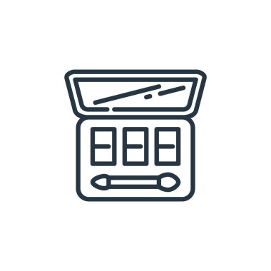 Kozmetik vektör simgesi. Kozmetik yenilebilir felç. İnternet ve mobil uygulamalarda, logoda ve yazılı medyada kullanmak için kozmetik doğrusal sembolü. İnce çizgili çizim. Vektör izole çizimi.