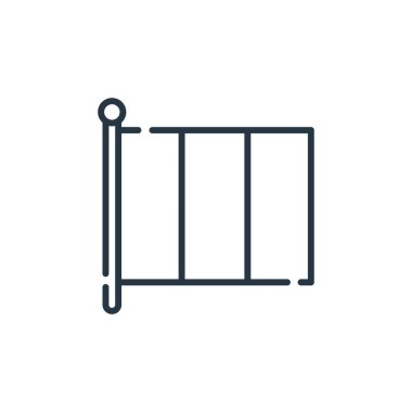 İtalya vektör simgesi. İtalya 'da düzenlenebilir felç. İnternet ve mobil uygulamalarda, logoda ve yazılı medyada kullanılmak üzere İtalya doğrusal sembolü. İnce çizgili çizim. Vektör izole çizimi.