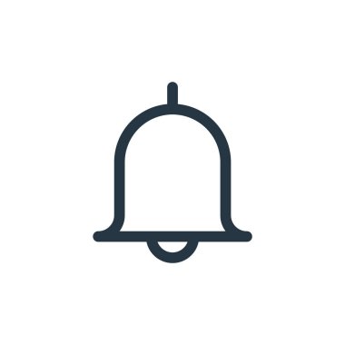 Alarm vektör simgesi. Uyarılabilir felç. Web ve mobil uygulamalarda kullanmak için doğrusal alarm sembolü, logo, yazdırma medyası. İnce çizgili çizim. Vektör izole çizimi.