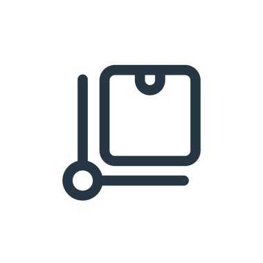 paket vektör simgesi. paket düzenlenebilir felç. ağ ve mobil uygulamalarda kullanmak için paket doğrusal sembolü, logo, yazdırma ortamı. İnce çizgili çizim. Vektör izole çizimi.