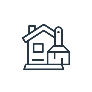 Temizleme vektörü simgesi. Temizlenebilir vuruş. Web ve mobil uygulamalarda kullanmak için doğrusal simge temizleme, logo, yazdırma medyası. İnce çizgili çizim. Vektör izole çizimi.