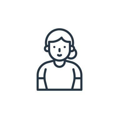 yaşlı vektör simgesi. Yaşlı, düzenlenebilir felç. İnternet ve mobil uygulamalarda, logoda ve yazılı medyada kullanım için yaşlı doğrusal sembolü. İnce çizgili çizim. Vektör izole çizimi.