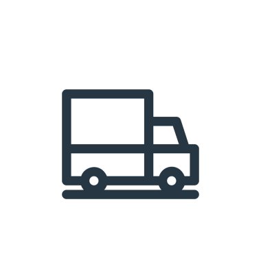 teslimat vektör simgesi. Dağıtılabilir felç. Web ve mobil uygulamalarda, logoda, yazdırma ortamında kullanım için doğrusal sembol. İnce çizgili çizim. Vektör izole çizimi.