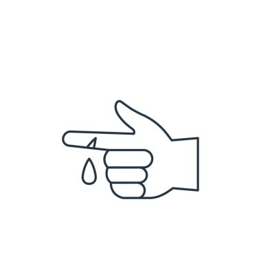 Yara vektör simgesi. Yara düzeltilebilir felç. Web ve mobil uygulamalarda, logoda ve yazılı medyada kullanmak için yara doğrusal sembolü. İnce çizgili çizim. Vektör izole çizimi.