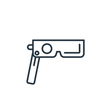 Multiestenope vektör simgesi. Multiestenope yenilebilir felç. Web ve mobil uygulamalarda, logoda ve yazılı medyada kullanmak için multiestenope lineer sembolü. İnce çizgili çizim. Vektör izole çizimi.