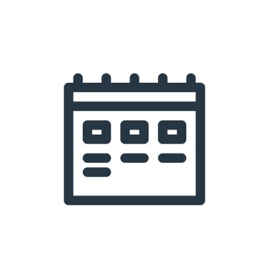 Zaman çizelgesi vektör simgesi. Düzenlenebilir zaman darbesi. Web ve mobil uygulamalarda kullanmak için zaman çizelgesi çizgisel sembolü, logo, yazdırma ortamı. İnce çizgili çizim. Vektör izole çizimi.