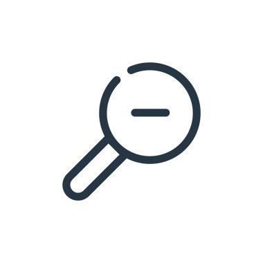 vektör simgesini yakınlaştır. Düzenlenebilir felci yakınlaştır. Web ve mobil uygulamalarda kullanmak için doğrusal sembolü büyüt, logo, yazdırma ortamı. İnce çizgili çizim. Vektör izole çizimi.