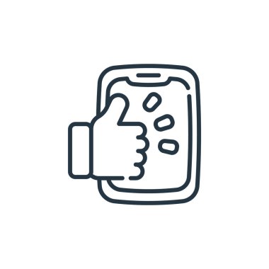 Vektör simgesi gibi. Düzenlenebilir felç gibi. İnternet ve mobil uygulamalarda kullanım için doğrusal sembol, logo, yazdırma medyası gibi. İnce çizgili çizim. Vektör izole çizimi.