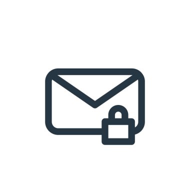 Kilitli vektör simgesi. Kilitli düzenlenebilir felç. Web ve mobil uygulamalarda, logoda, yazdırma ortamında kullanılacak doğrusal simge kilitlendi. İnce çizgili çizim. Vektör izole çizimi.