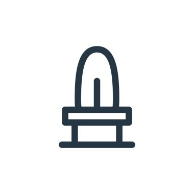 Kaktüs vektör simgesi. Kurgulanabilir kaktüs felci. Kaktüs lineer sembolü web ve mobil uygulamalarda, logoda, yazdırma ortamında kullanılır. İnce çizgili çizim. Vektör izole çizimi.